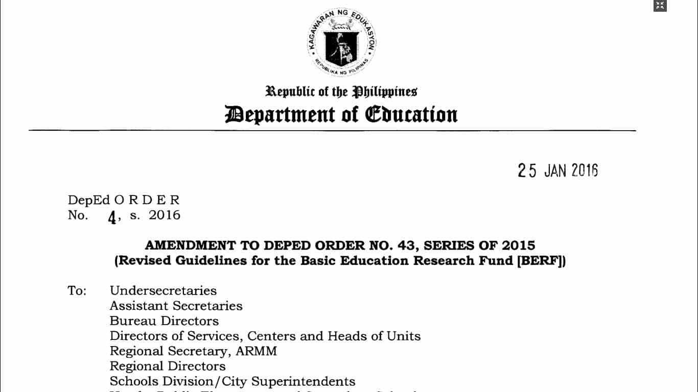 Revised Guidelines For The Basic Education Research Fund TeacherPH