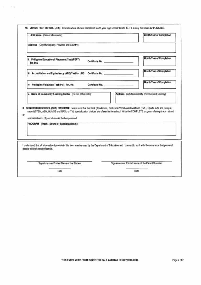 Activities Related to Senior High School Enrolment (SHS) - TeacherPH