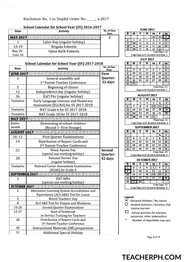 2024 Calendar Of Activities Deped Latest Top Popular Review Of Holiday List 2024 Calendar