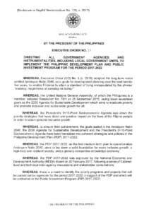 Dissemination of Executive Order No. 27 - TeacherPH