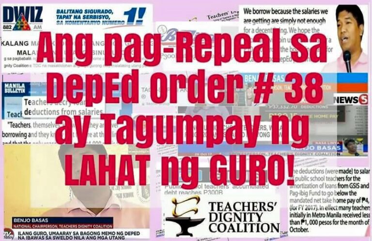 Pahayag At Paglilinaw Ng Teachers Dignity Coalition Tdc Sa Usapin Ng Nthp Teacherph 7299