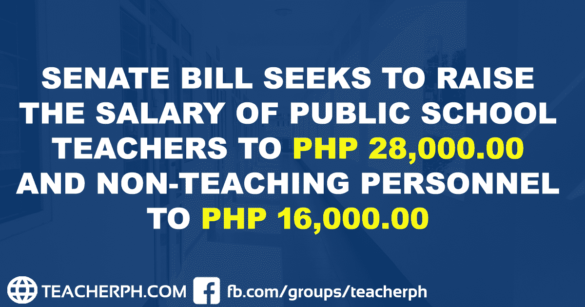 Senate Bill Seeks to Raise the Salary of Public School Teachers and Non