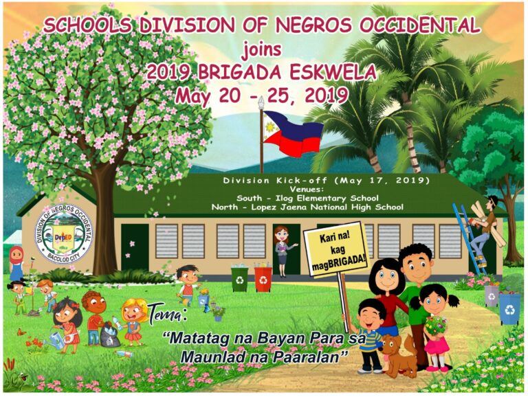 DepEd Division of Negros Occidental Official Brigada Eskwela Tarpaulin ...