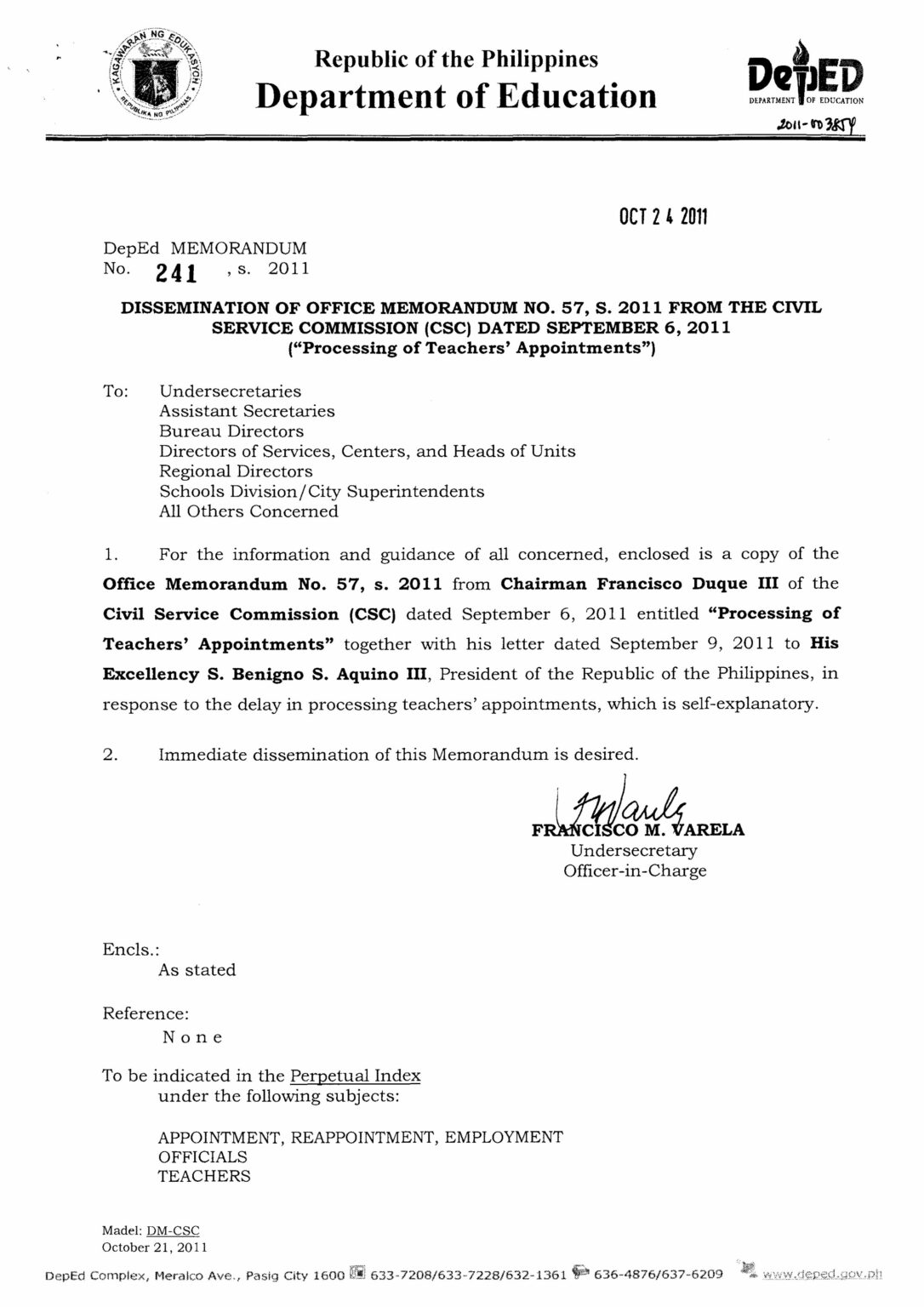 Processing Or Attestation Of Teachers’ Appointments - Teacherph