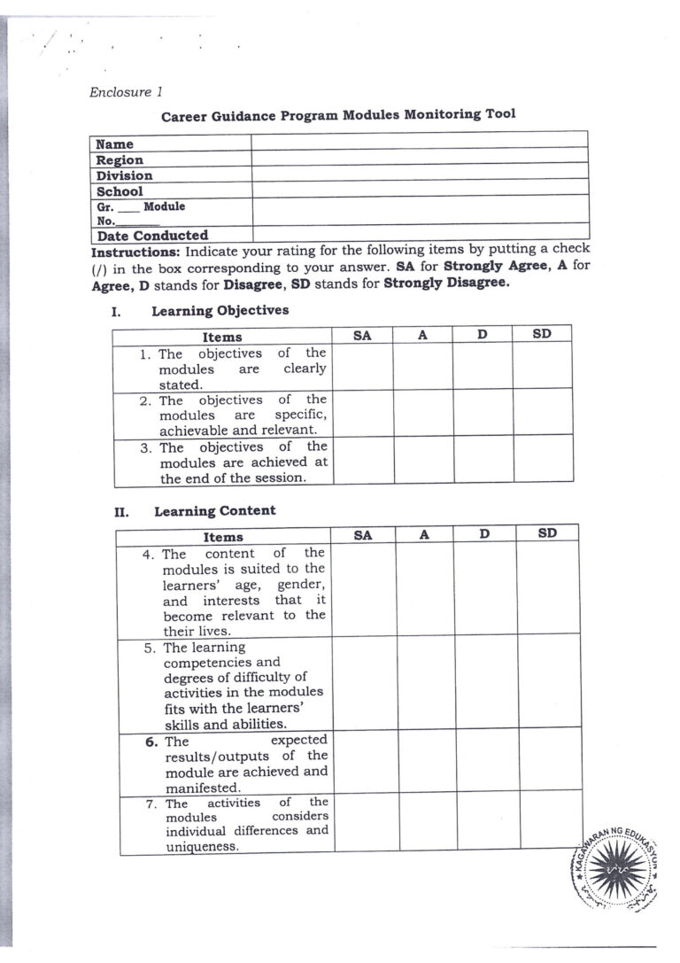 DepEd Senior High School Career Guidance Program Modules And Reporting   DepEd Career Guidance Program Modules Monitoring Tool 768x1087 