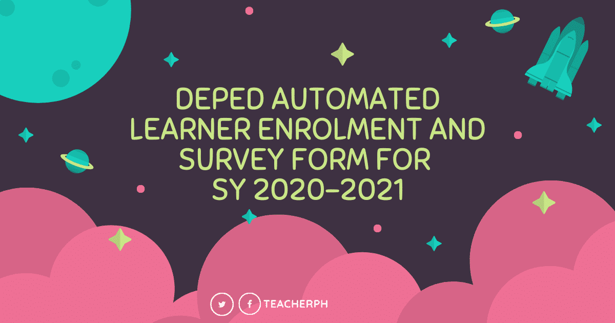 DepEd Automated Learner Enrollment and Survey Form (LESF) for SY 2020 ...