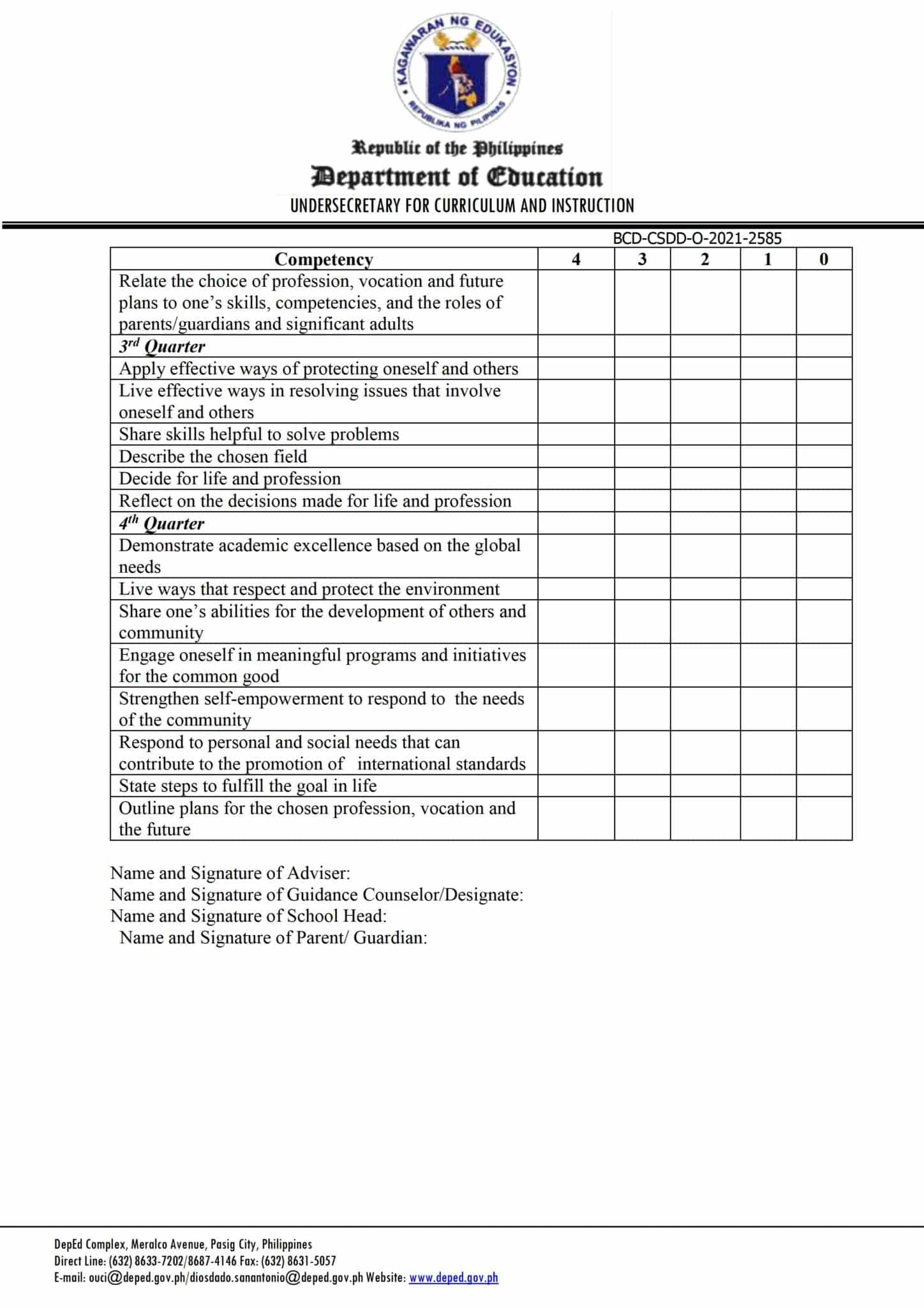 DepEd Junior High School Homeroom Guidance Learner’s Development ...