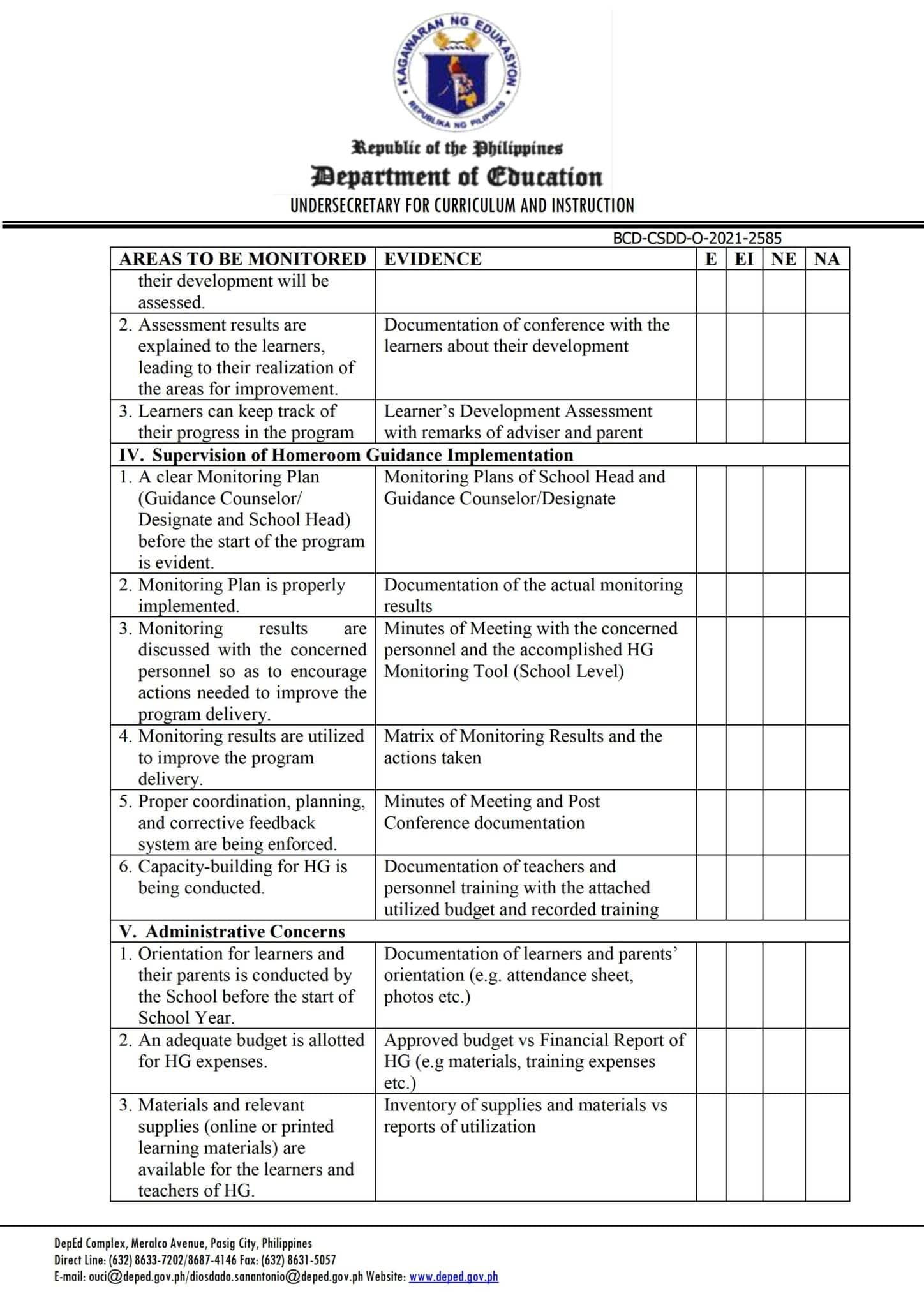 Deped Senior High School Homeroom Guidance Learner S Development ...