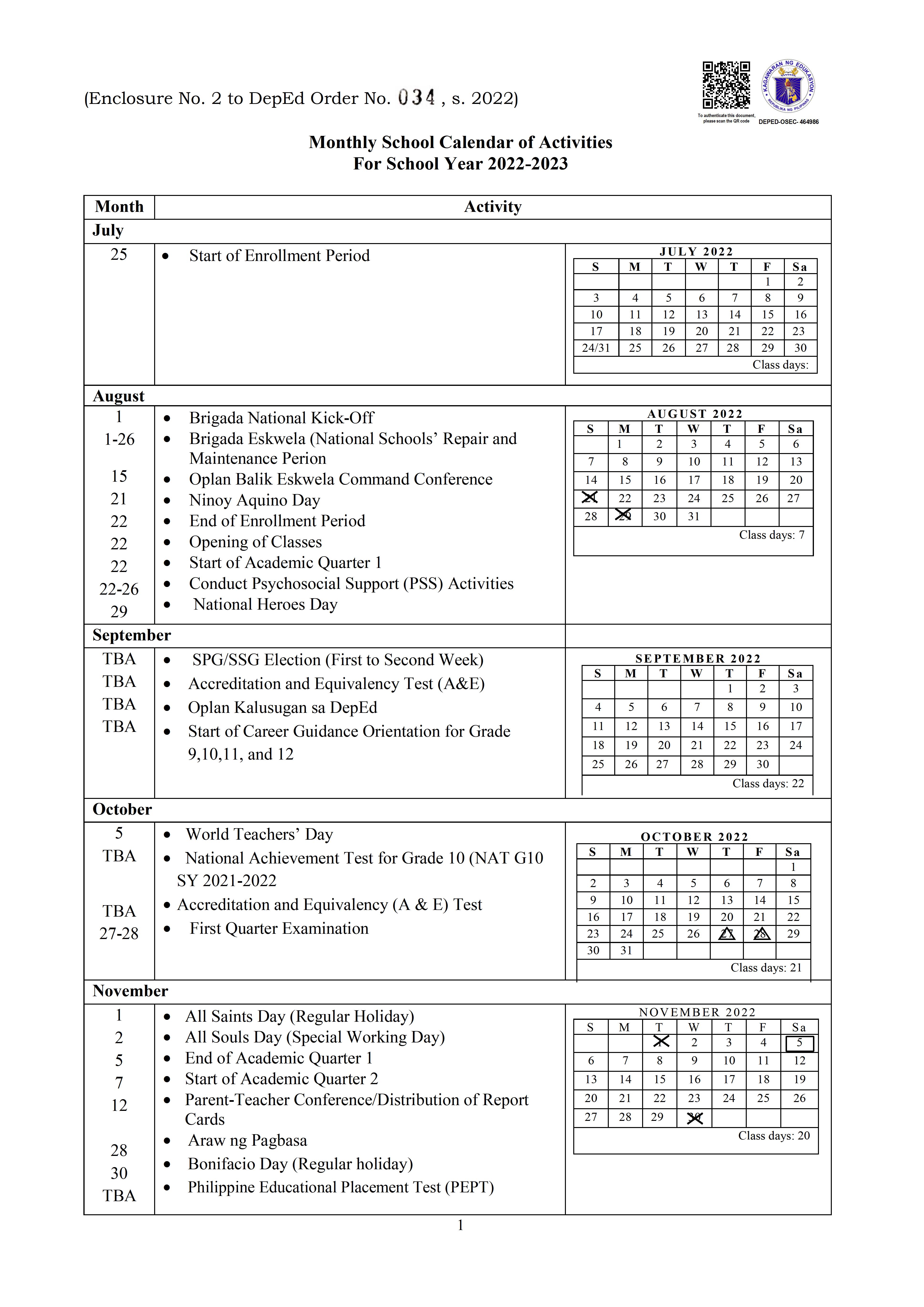 School Calendar 2023 2024 Deped Pdf Get Calendar 2023 Update