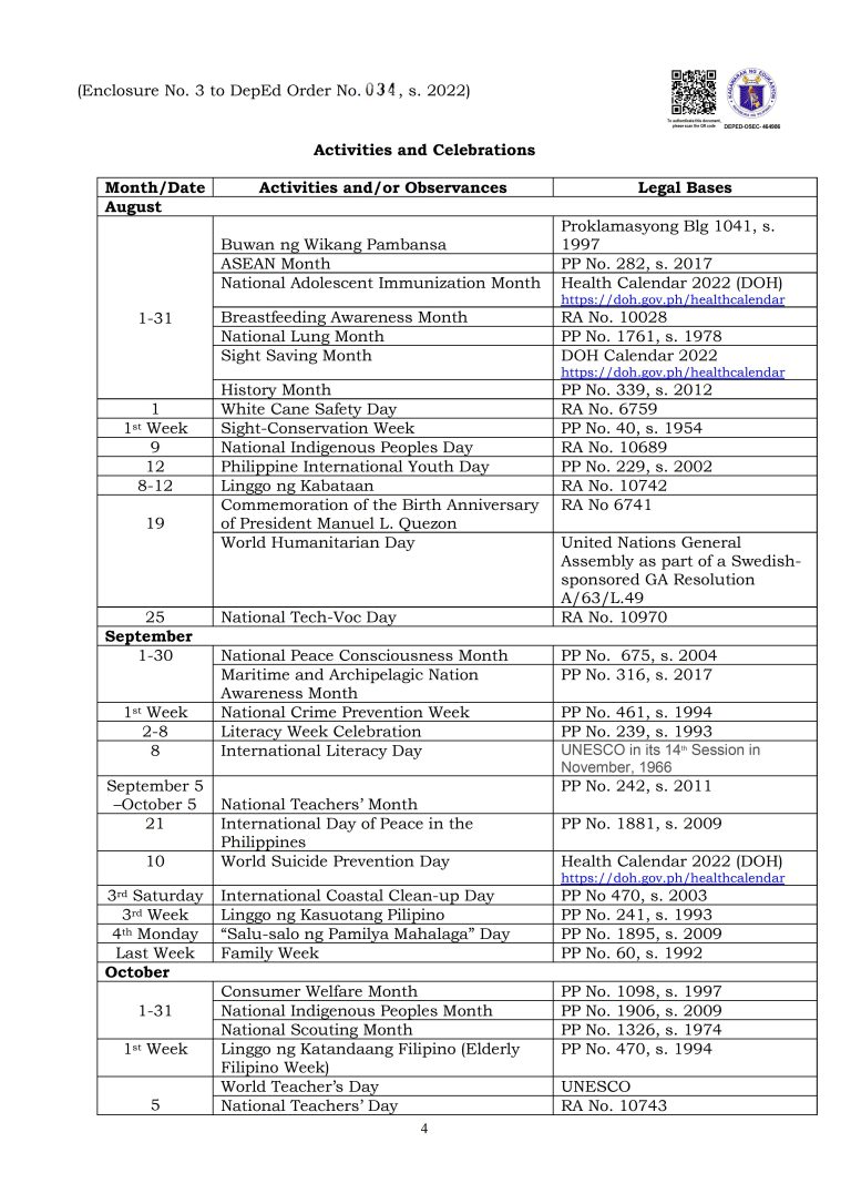 DepEd FiveDay MidYear Break for School Year 20222023 TeacherPH