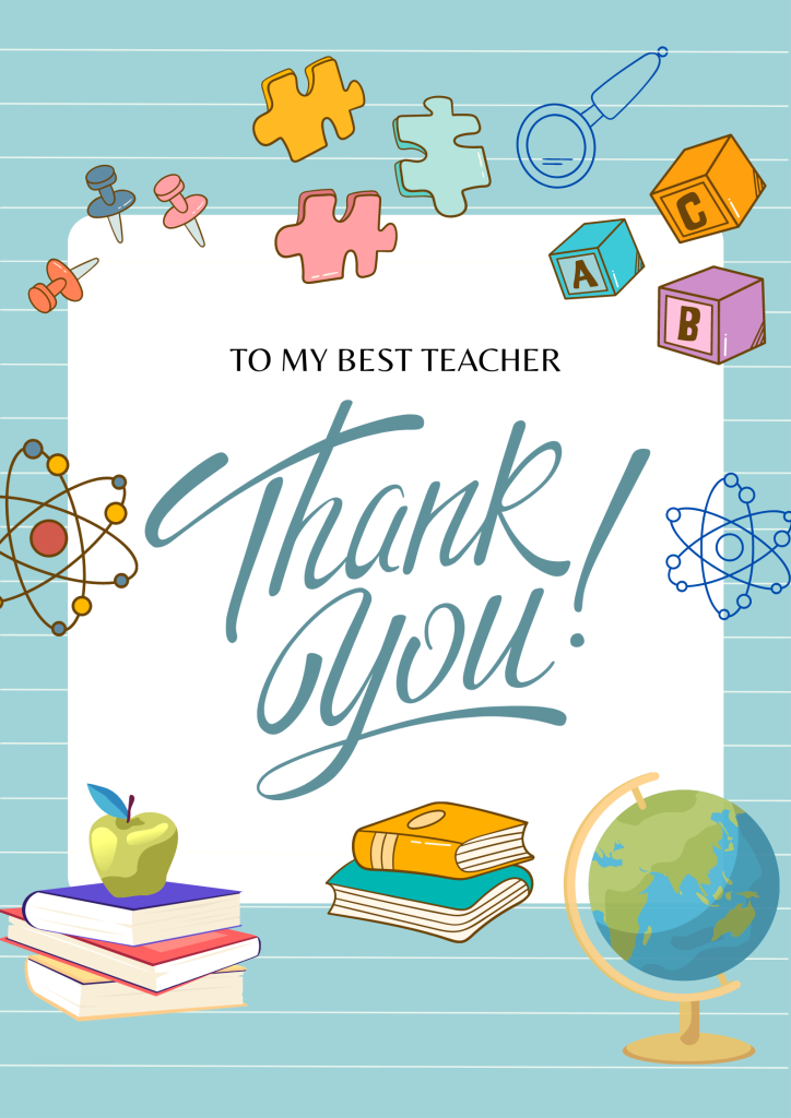 Sample Thank You Letter to Teacher from Student TeacherPH